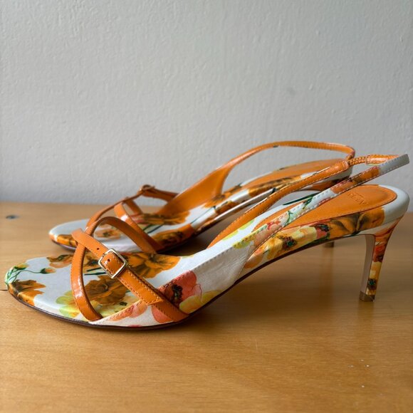 Alexandre Birman Maia 60 Floral Custard Slingback Strappy Sandal - Picture 3 of 6